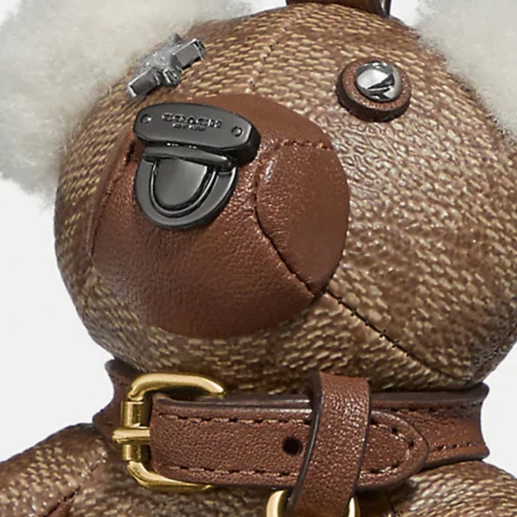 Coach Bear Charm NWT Designer Keychain Signature - Picture 4 of 5